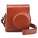 [Fujifilm Instax Mini 8 Case] - CAIUL 2nd Generation [Update Version] Comprehensive Protection Instax Mini 8 Camera Case Bag With Soft PU Leather Material [ Film Count Show and Easy to Reload Film Design ] ( Brown )