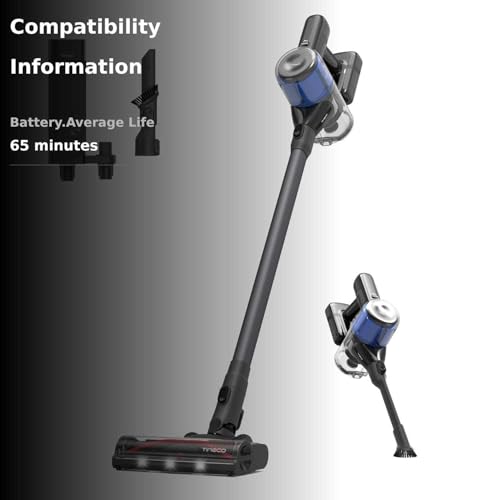Tineco Pure ONE S30 Aspiradora inalámbrica, potente succión de 150 AW, cepillo sin enredos, hasta 65 minutos de tiempo de funcionamiento, filtración HEPA de 6 etapas, aspiradora con tecnología PureCyclone con base para montaje en pared