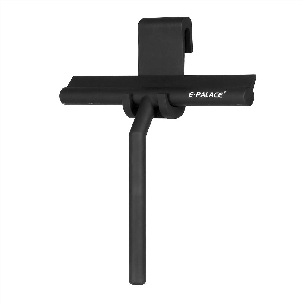 E.Palace All-in-one Sillicone Squeegee for Shower, Window and Car Glass and Kitchen.with Hook - Black