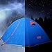 TFO Outdoor Camping Tent 2-3 Person Lightweight Waterproof Instant Family Backpacking Expedition Tents with Carry Bag (Blue)