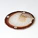 Set of 4 Brown Brazilian Agate Coasters with Rubber Bumpers (Quality 1) 3 Inches to 3.5 Inches