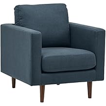 Rivet Revolve Modern Accent Chair, Denim