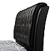 Baxton Studio Bianca Modern Bed with Tufted Headboard, Queen, Black