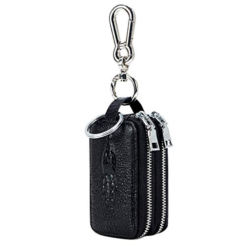 DZTZ Men&Women Bag Keys Holder Pattern Key Case Organizer Small Wallets Coin Purse (Black)