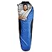 FARLAND adult Sleeping Bag lightweight Portable Waterproof Mummy envelope Bag Perfect for 0 degree Traveling, Camping, Hiking,Outdoor Activities (Dark Blue & Black / Right Zip, Mummy)