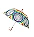 SMARTBULLE Child Umbrella Transparent Birdcage - reflective border : Windproof; Diameter=71cm; Manual opening; Girl and Boy Umbrella; Pattern: RAINBOW