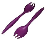 Tupperware Salad Serving Set Tongs Set Of 2 Berry Purple