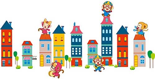 decoración Sala Pegatinas,Pegatinas de pared extraíbles del castillo