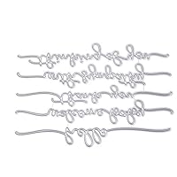 Thobu Carbon Steel Creative Word Cutting Dies Stencil DIY Scrapbooking Embossing Album Paper Card 142x104MM