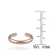 Hoops & Loops Rose Gold Flashed Sterling Silver High Polished Plain Simple Toe Ring