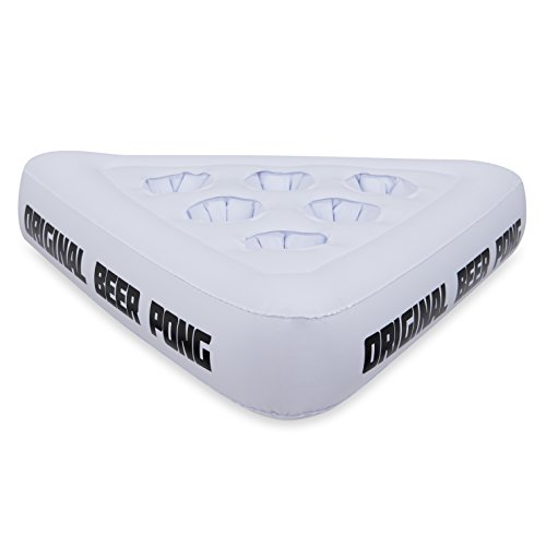 Original Party Supplies Inflatable Beer Pong Rack for Swimming Pool and Beach, 2-Pack, 6 Cup Capacity Each Side - Thumbnail 2