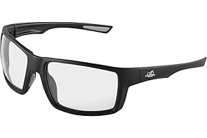 Bullhead Safety Eyewear BH2661AF Sawfish, Matte Black Frame/Temple, Clear Anti-Fog Lens, Gray Tpr Nose Piece And Temple Ends