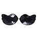 HDE Strapless Invisible Push-up Bra Self Adhesive Silicone Backless Reusable Breast Pad Black X-Small - Fits 32B/34A