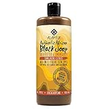 Alaffia - Authentic African Black Soap, All-in-One Body Wash, Shampoo, and Shaving Soap, All Skin and Hair Types, Fair Trade, No Parabens, Non-GMO, No SLS, Tangerine Citrus, 32 Ounces (FFP)