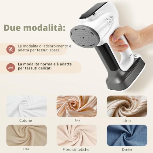Steamer Steam Plate with Suction Function, 3000Pa, Large Removable Water Tank, Portable Iron with Steam Function, 3 Modes, Steam Power 20g/min, Results