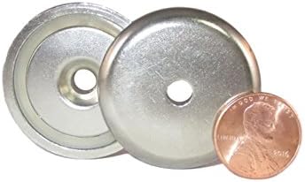 Manic Magnets 88 Pound Pull Force (Pack of 2), 1.42" Outside Diameter, CounterSunk Hole for #10 Bolt Size, Rare Earth