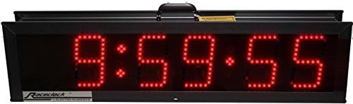 Raceclock by Electro-Numerics 9 inch LED, 5 digit display (9:59.59), single sided
