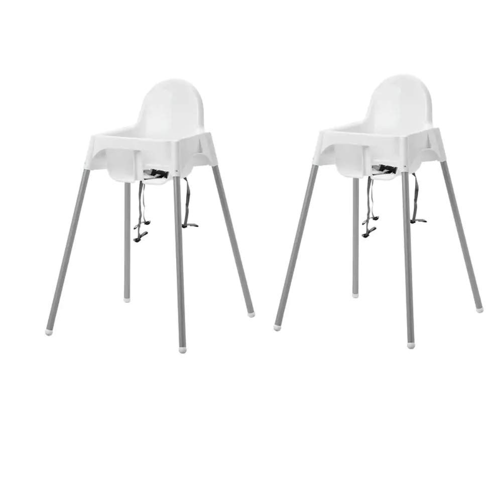 Ikea Children S High Chair Antilop Baby Chair In White With Safety Strap Mobile Thanks To Removable Legs Amazon De Baby