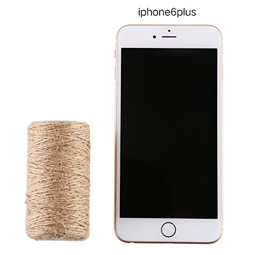 LOKIPA 328 Feet Natural Jute Twine for Arts and Crafts Jute Rope Christmas Gift Packing String for Gardening String Natural Rustic String Gift wrap Twine