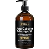 Anti Cellulite Massage Oil, Cellulite Remover for Legs and Firming Body Oil, with Plant-Based Ingredients and Fresh Fragrance, Moisturizes and Softens Skin, 17.6 FL OZ