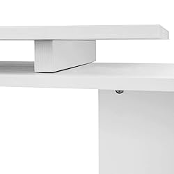 HOMCOM 55" 360° Rotating Corner Computer Desk
