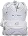 Skechers Sport Women's D'Lites Lace-Up Sneaker, White/Silver, 11 M US