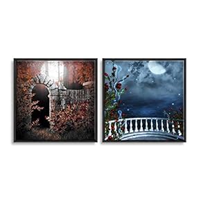 Framed Dreamscape Home Artwork for Living Room Bedroom x2 Panels