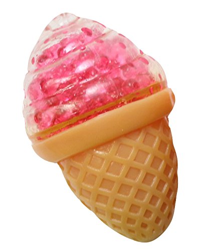 Ice Cream Cone Gel Squeeze Stress Ball - Sensory, Fidget Toy- Calming for Students, Adults and Children Office Toy (Blue)