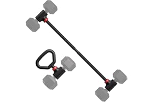 Jayflex Hyperbell Dumbbell Converter - Convert Dumbbells to Barbell Set and Kettlebell for Home Fitness - Adjustable & Up to 200 lb Capacity Weight Barbell for Weight Lifting