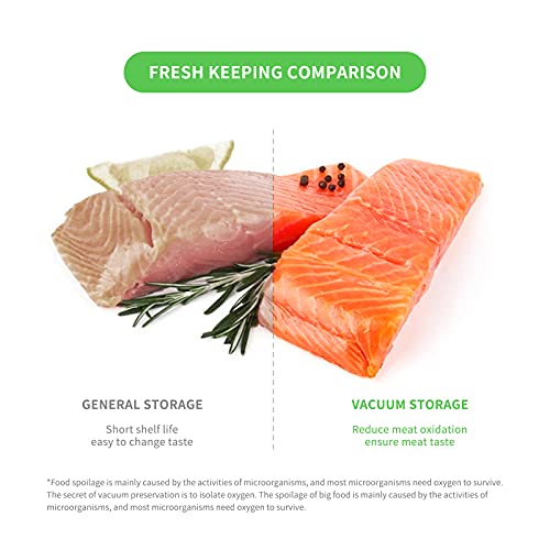 Vacuum Sealer Machine, Automatic Food Saver Machine Air Sealing System with Hose &15 Bags, Dry & Moist Food Modes