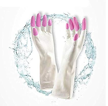 Long Sleeve Latex Kitchen Wash Dishes Dishwashing Gloves House Cleaning