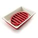Nonstick Flat Oval Round Roasting Rack Pan for Healthy Turkey with FDA Approved, Red