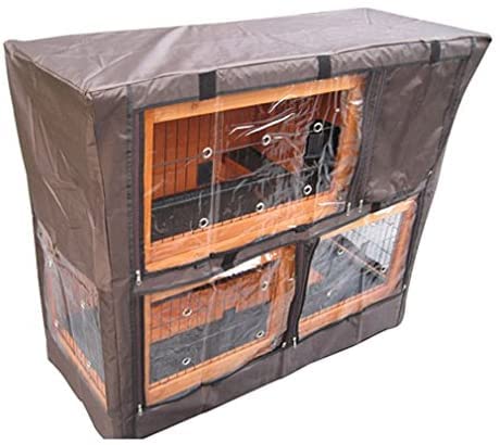 BUNNY BUSINESS (BB-48-DDL) Rabbit Hutch Covers over 20 Types Rabbit Hutches Rabbit Run Cover,Brown