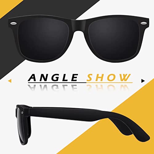 LINVO Men's Women's Polarized Sunglasses Driving Protection 100% UV400 Retro 80s Design