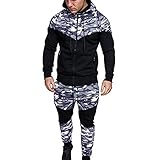 Men Sport Coat,Todaies Men's Autumn Winter Camouflage Sweatshirt+Pants Sets Sports Suit Tracksuit