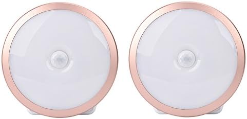 YRLED Rechargeable Motion Sensor Night Light, LED Closet Stair Light, Safe Lights for Hallway, Bathroom, Bedroom, Kitchen, etc. (Pack of 2)