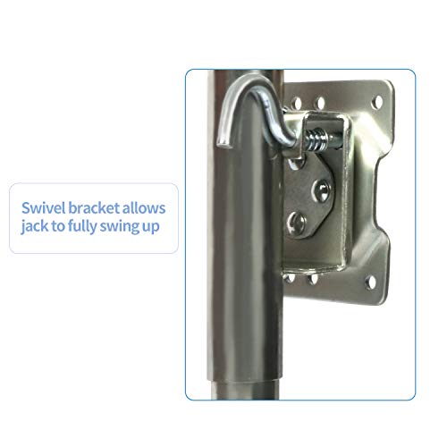 uyoyous SideWind BoltOn Swivel Trailer Tongue Jack with 6" Dual Wheel