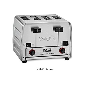 Waring Commercial WCT850RC Heavy Duty Bread and Bagel Toaster, Silver