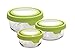 Anchor Hocking TrueSeal Glass Food Storage Containers with Airtight Lids, Green, 6-Piece Round Set