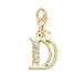 SENFAI 26 Alphabet English Letters Crystal First Initial Name Charms for Bracelet,Necklace,Zipper Puller