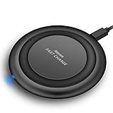 Wireless Charger for iPhone X, iPhone 8/8 Plus Fast Wireless Charge for Samsung Galaxy S9/S9 Plus /S8/S8 Plus /S7 Note 8 and All Qi-Enabled Phones Amysen (Adapter Not Included)