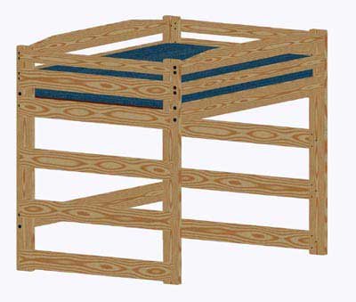 Loft Bed Woodworking Plan (not a bed) to Build Your Own Full-Size Standard Loft and Hardware Kit (Wood NOT Included)