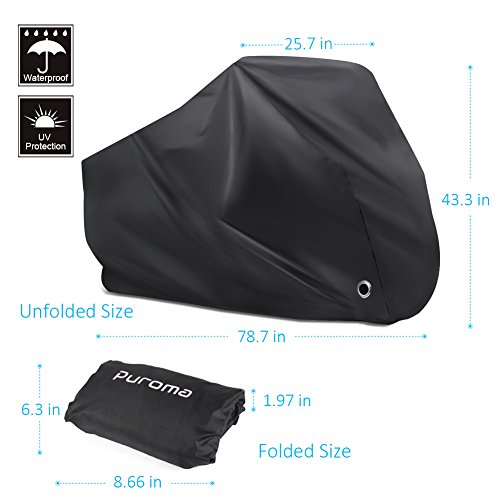 Puroma Bike Cover Outdoor Waterproof Bicycle Covers Rain Sun UV Dust