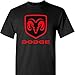 Dodge Ram Logo on a Black T Shirt