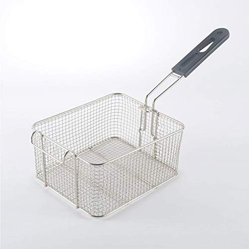 Square wire Fry Basket with Plastic Handle Grip for Frying - Thumbnail 4