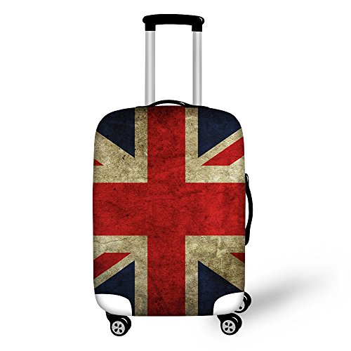 FOR U DESIGNS 2630 Inch Unisex Women Men UK Flag Personalized Luggage