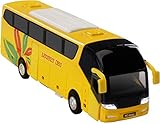 7 Inch Die Cast Toy Bus with Light and Pull-Back Function - Illuminating Yellow Color (Scale 1:32) - Utopia Home