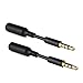 2 Pack Headset Audio Jack Extender, 3.5mm Gold Plated Headphone Audio Jack Extension Adapter for Battery Charger Case, Power Case, Juice Pack for Smartphones, Tablets, Credit Card Readers (3in)