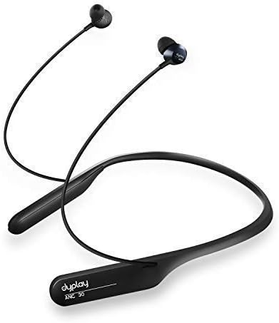 dyplay ANC 30 Active Noise Cancelling Bluetooth in Ear Earbuds w/Built-in Mic Neckband Earphones 12 Hours Playtime Sweatproof for Gym Running Workouts for Airplane Travel City Traffic