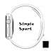 top4cus 38mm Size Soft Silicone Replacement Sport Strap iWatch Band for Apple Watch 38mm All Model - Small/Medium - Sport White